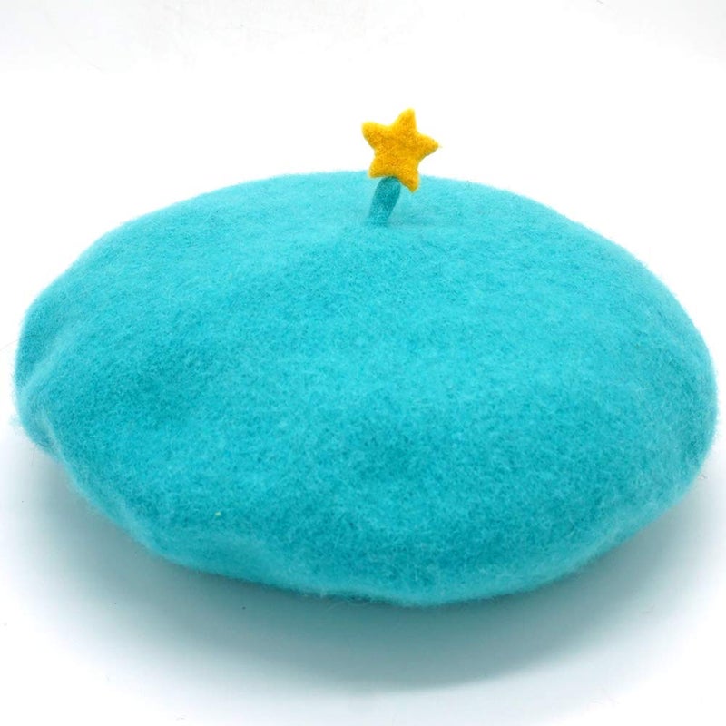 Faiccia Handmade Little Yellow Star Beret Vintage Artist Hat Kawaii Story Hat Cute Women Cap - Image 4